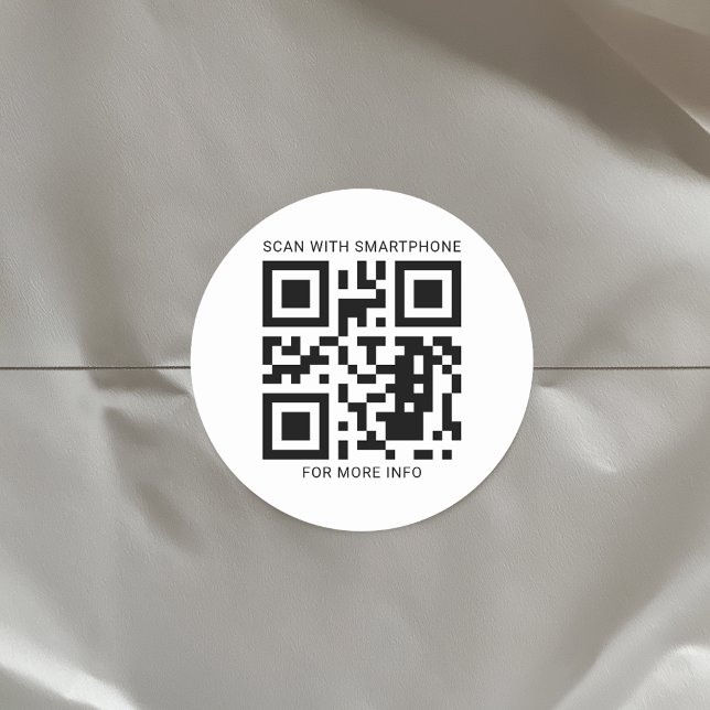 Code QR personnalisé Créez votre propre Sticker pr (Modern Business QR Code Classic Circle White Sticker)