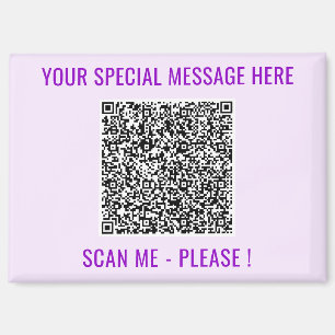 Code QR personnalisé et aimant avec texte personna