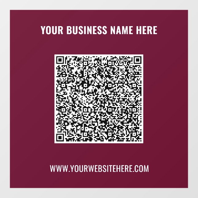 Code QR personnalisé et autocollant de fenêtre ave (Feuille)