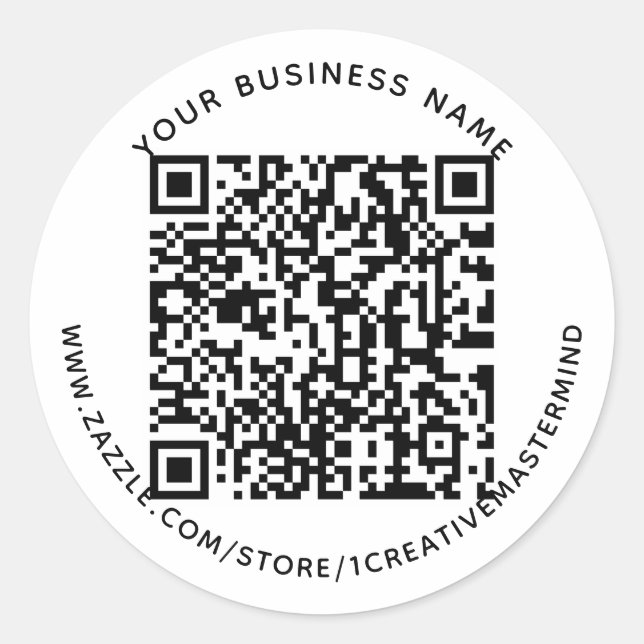 Code QR personnalisé et Stickers Étiquette profess (Devant)