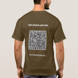 Code QR personnalisé et texte de votre T-shirt d'e