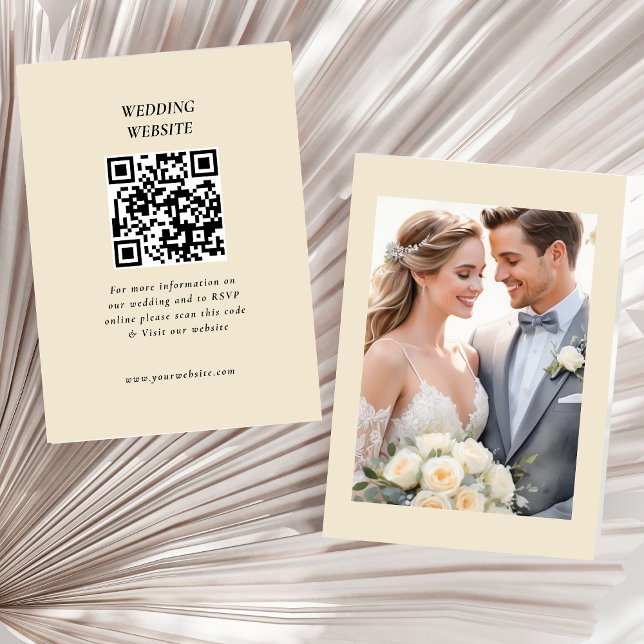 Code QR personnalisé photo moderne| RSVP | Site | (Créateur téléchargé)