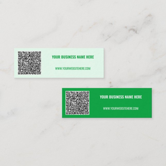 Code QR personnalisé Texte et couleurs Votre Carte (Devant / Derrière)