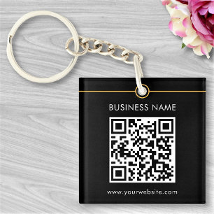 Code QR personnalisé Texte moderne Noir Blanc