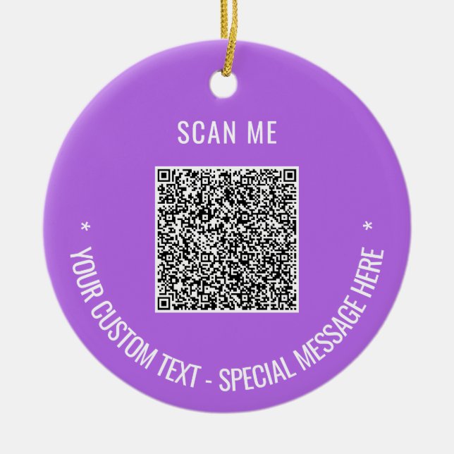Code QR personnalisé Texte Ornement de Noël Vos co (Devant)