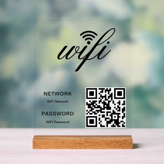 Code QR réseau Wifi personnalisé (Neutre)