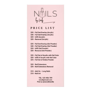 Code QR rose pâle Clou Salon Liste de prix Signal