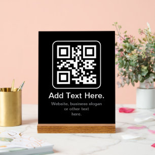 Code QR scannable moderne Noir Blanc & Gris