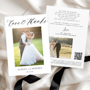 CODE QR script amour et merci 2 photo mariage