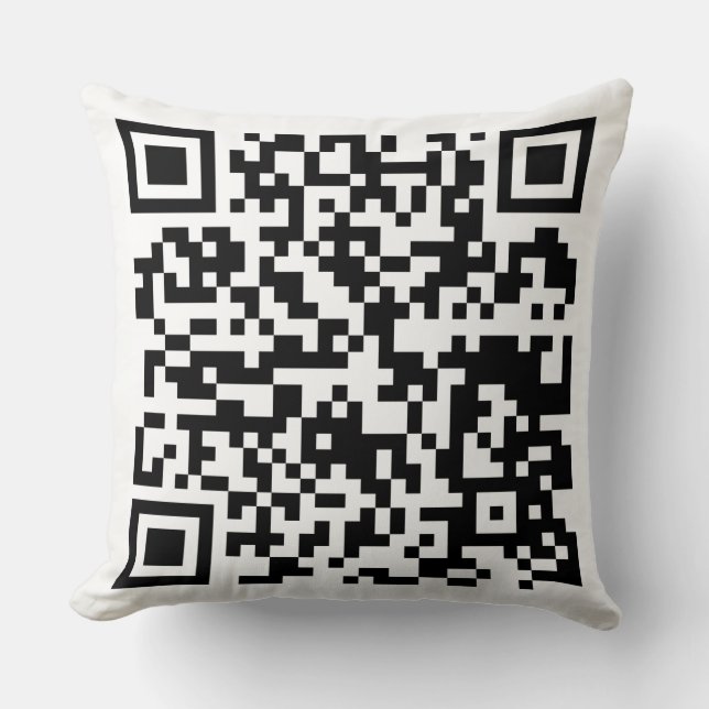 Code QR sur un oreiller à lancer (Recto)