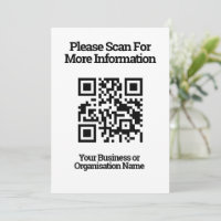 Code QR sur une carte d'informations client