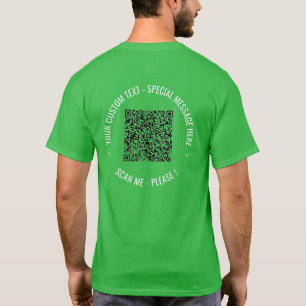 Code QR Texte et couleurs personnalisés T-shirt pr