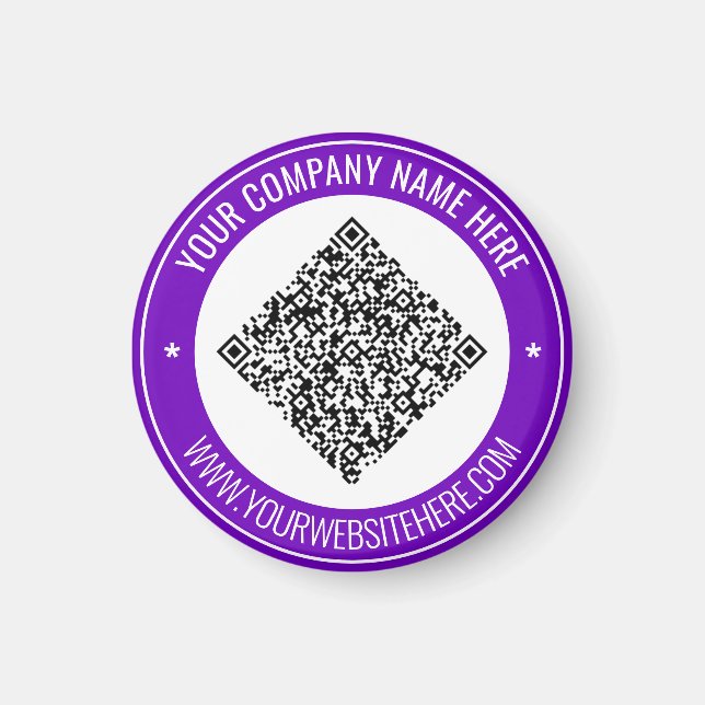 Code QR Texte personnalisé Aimant promotionnel Vos (Devant)