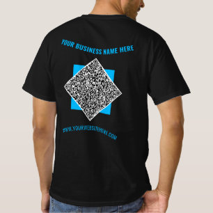 Code QR Texte personnalisé T-shirt professionnel C