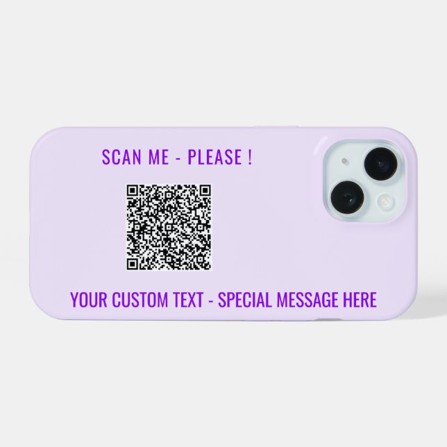 Code QR Texte personnalisé Votre coque iphone pers (Verso Horizontal)