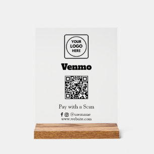 Code QR Venmo   Scannez pour payer avec un logo d'