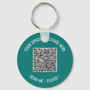 Code QR Votre Message Texte Cadeau de Porte-Clés S
