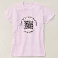 Code QR Votre texte Message spécial T-shirt Cadeau