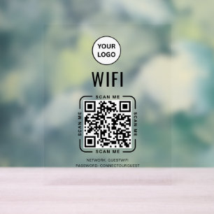Code QR Wifi Logo Entreprise Scannez pour vous c