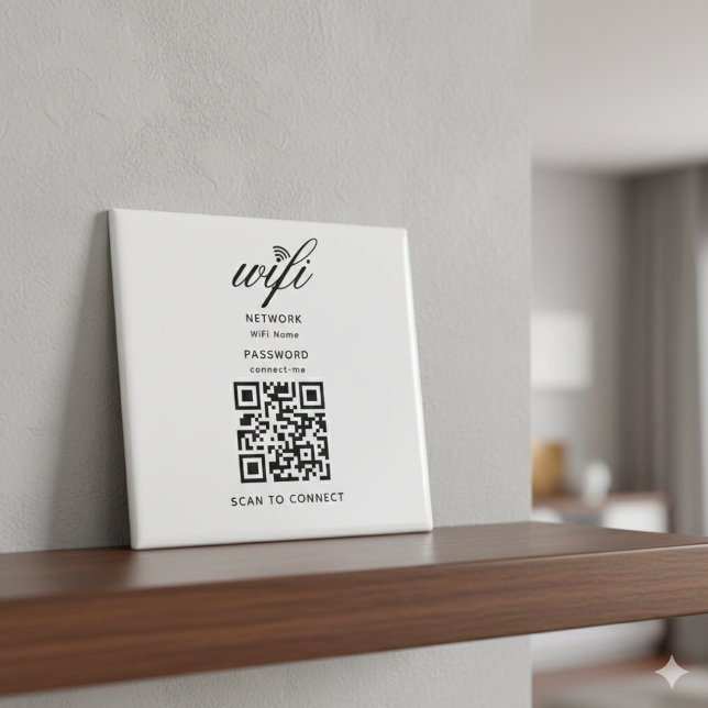 Code QR Wifi Mot de passe Internet Aimant Blanc (Créateur téléchargé)