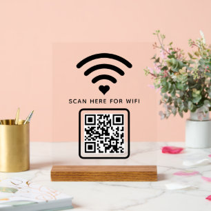 Code QR Wifi Scan pour se connecter autocollant