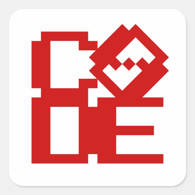 CODE QUADRATISCHER AUFKLEBER (Vorderseite)