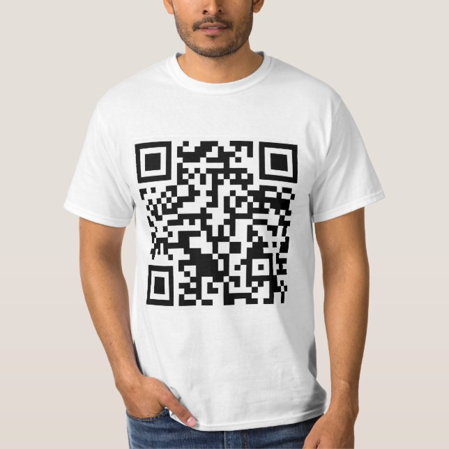 Code Rickrolled Rick-Rollen QR T-Shirt (Vorderseite)
