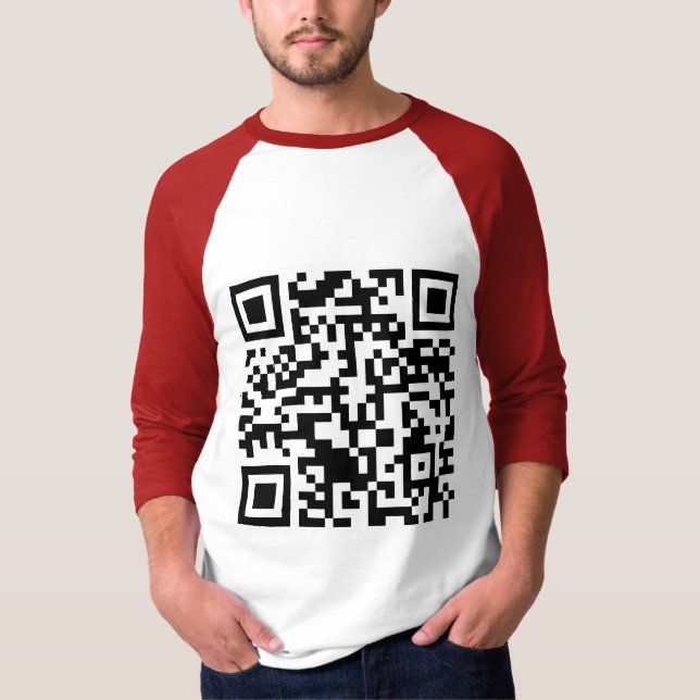 Code Rickrolled Rick-Rollen QR T-Shirt (Vorderseite)