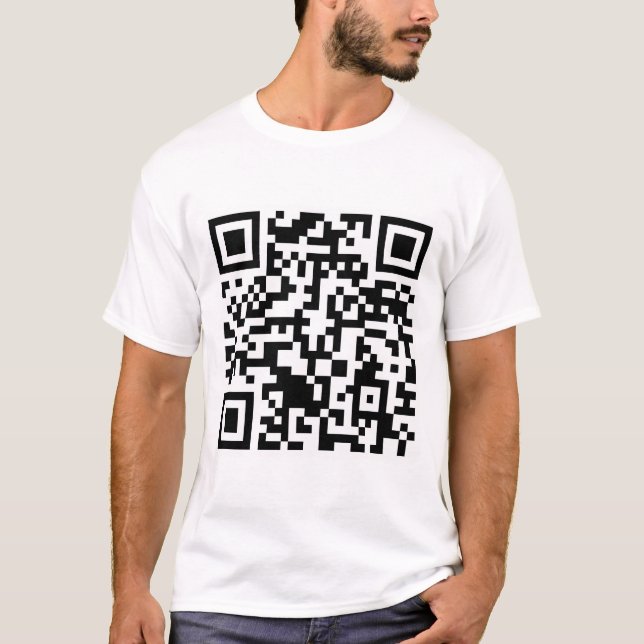 Code Rickrolled Rick-Rollen QR T-Shirt (Vorderseite)