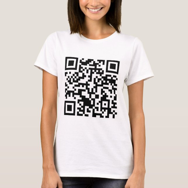 Code Rickrolled Rick-Rollen QR T-Shirt (Vorderseite)