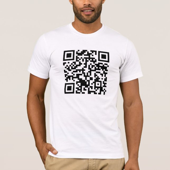 Code Rickrolled Rick-Rollen QR T-Shirt (Vorderseite)