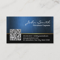 Code Royal QR Ingénieur pétrolier Carte de visite