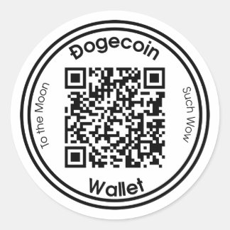 Code-runder Aufkleber Dogecoin Geldbörsen-QR
