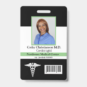 Code scanneur de badge photo du nom du médecin