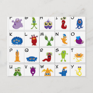 Code-Schlüssel - Monster Postkarte