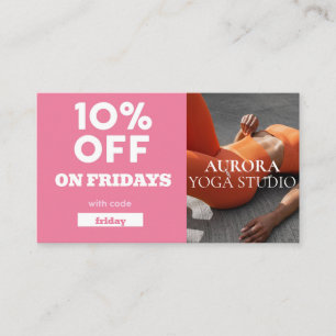 Code-Sonderaktion für Yoga Studio Visitenkarte