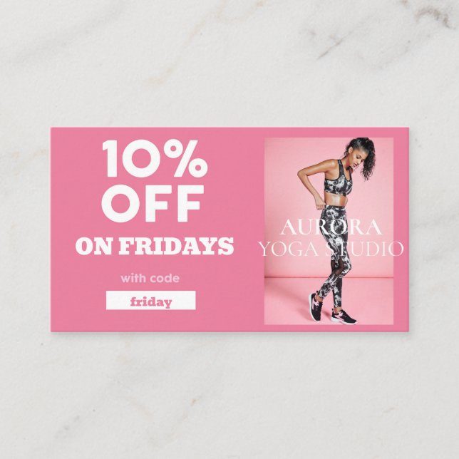 Code-Sonderaktion für Yoga Studio Visitenkarte (Vorderseite)