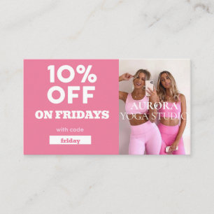 Code-Sonderaktion für Yoga Studio Visitenkarte