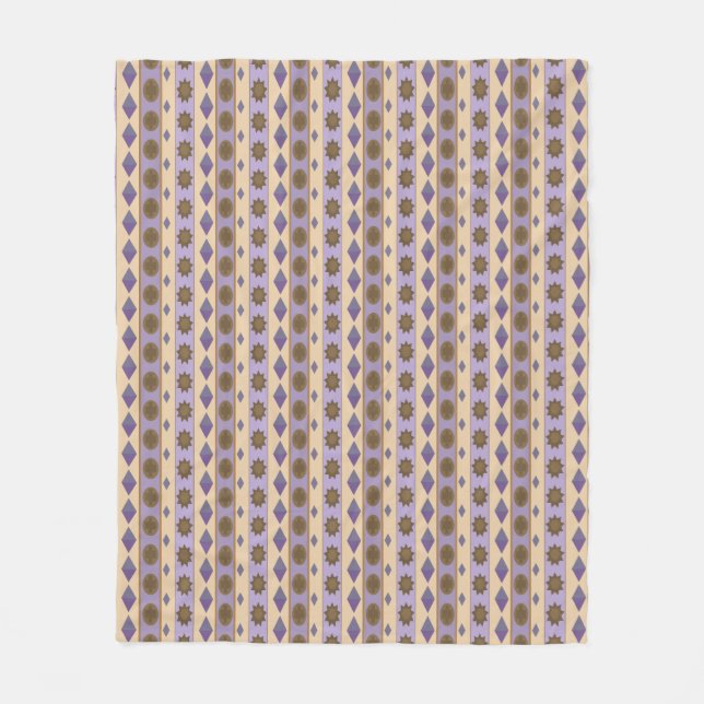 CODE-Symbole blau kleiner Druck Fleecedecke (Vorderseite)