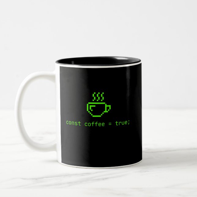 Code und Coffee Life sind gut Zweifarbige Tasse (Links)
