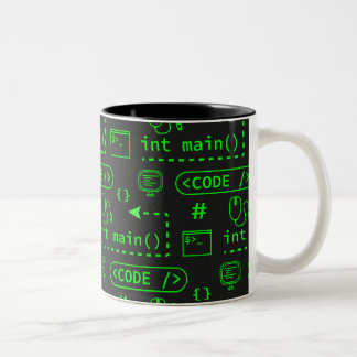 Code und Material - Schwarzes Zweifarbige Tasse