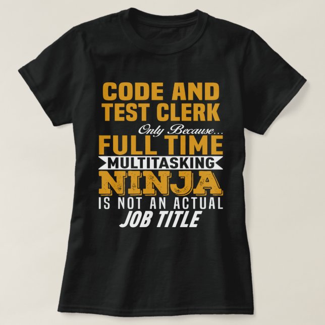 Code und Prüfer T-Shirt (Design vorne)