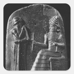 Code von Hammurabi, Spitze des Stele Quadratischer Aufkleber