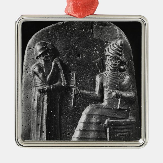 Code von Hammurabi, Spitze des Stele Silbernes Ornament (Vorne)