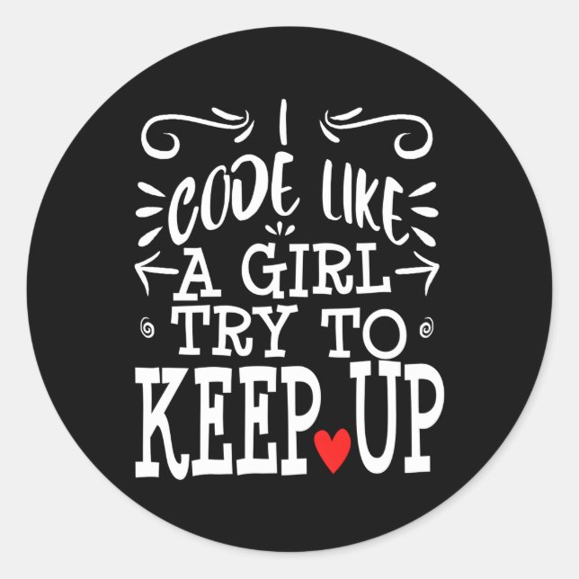 Code wie ein Computerprogrammierer Runder Aufkleber (Vorderseite)