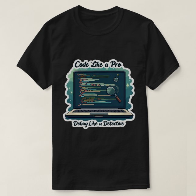 Code wie ein Pro-Funny-Programmierer T-Shirt (Design vorne)