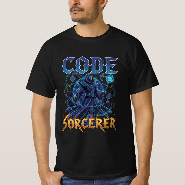 Code-Zauberer-Hoodie T-Shirt (Vorderseite)