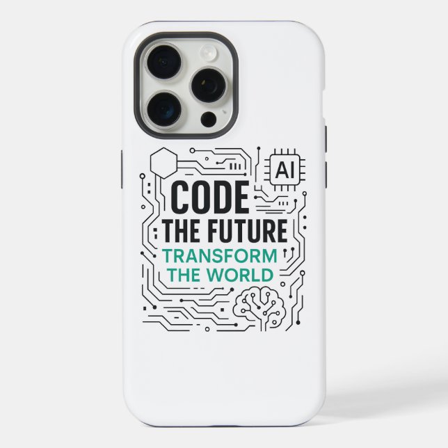 Code Zukunft Welt verändern Case iPhone 15 Pro Max Hülle (Rückseite)
