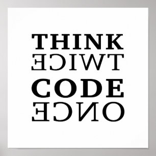 Code zweimal überdenken poster
