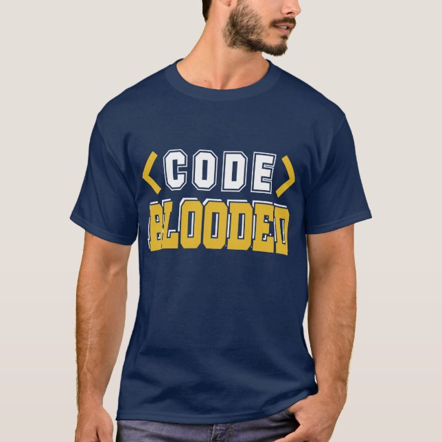 Codeblockierte Computerprogrammierung T-Shirt (Vorderseite)